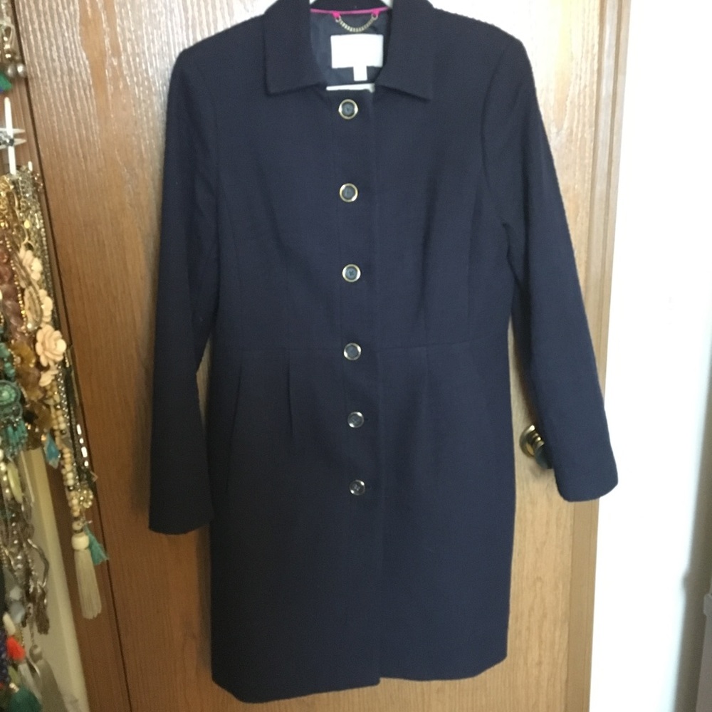 Banana Republic Navy Knee Length Coat